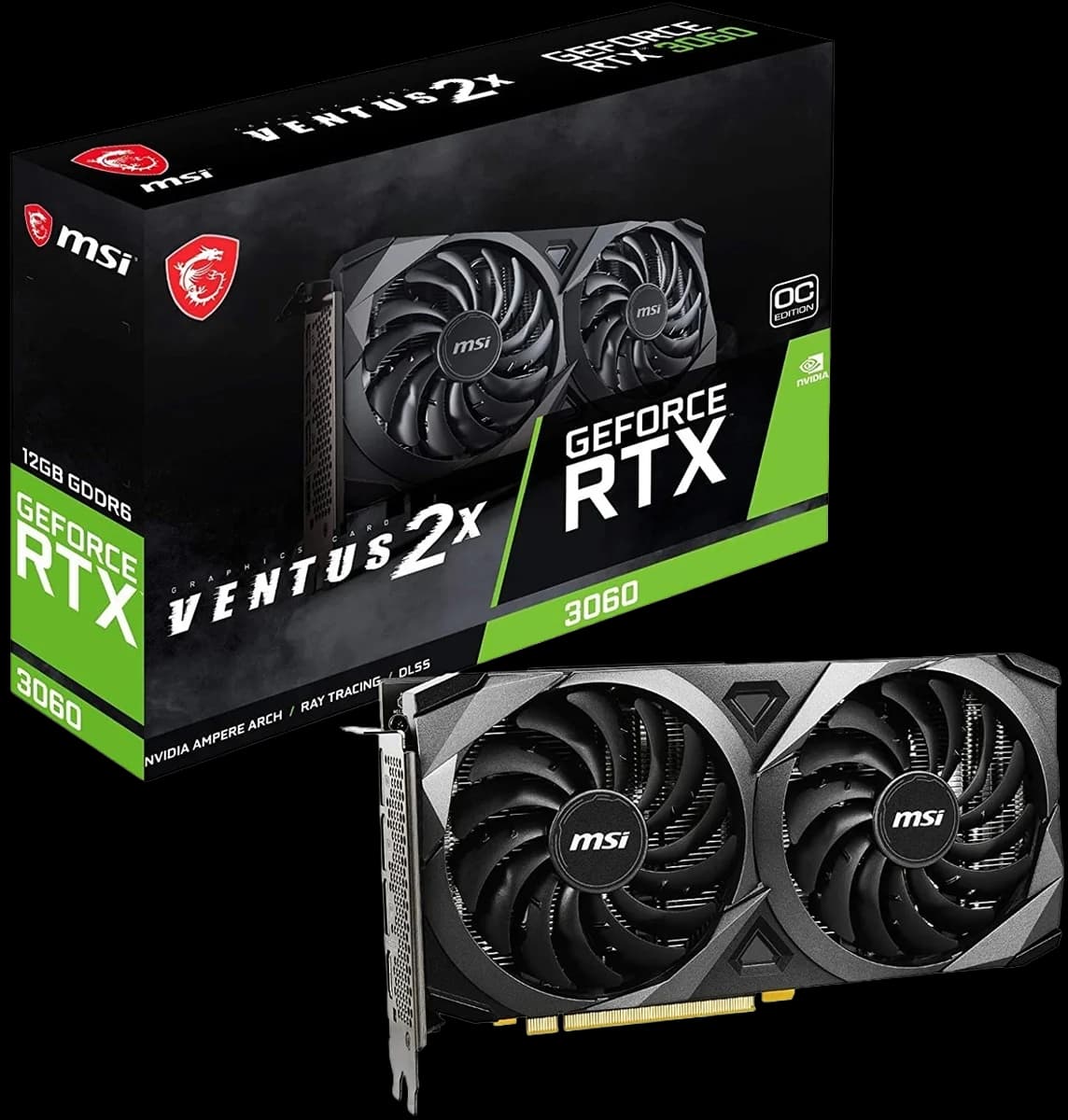 MSI GeForce RTX 3060 Ventus 2X OC 12GB Graphics Card - image 1 of 1