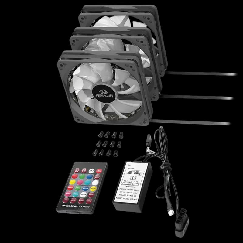Redragon GC-F006 120mm PC RGB Fans Set - image 1 of 1