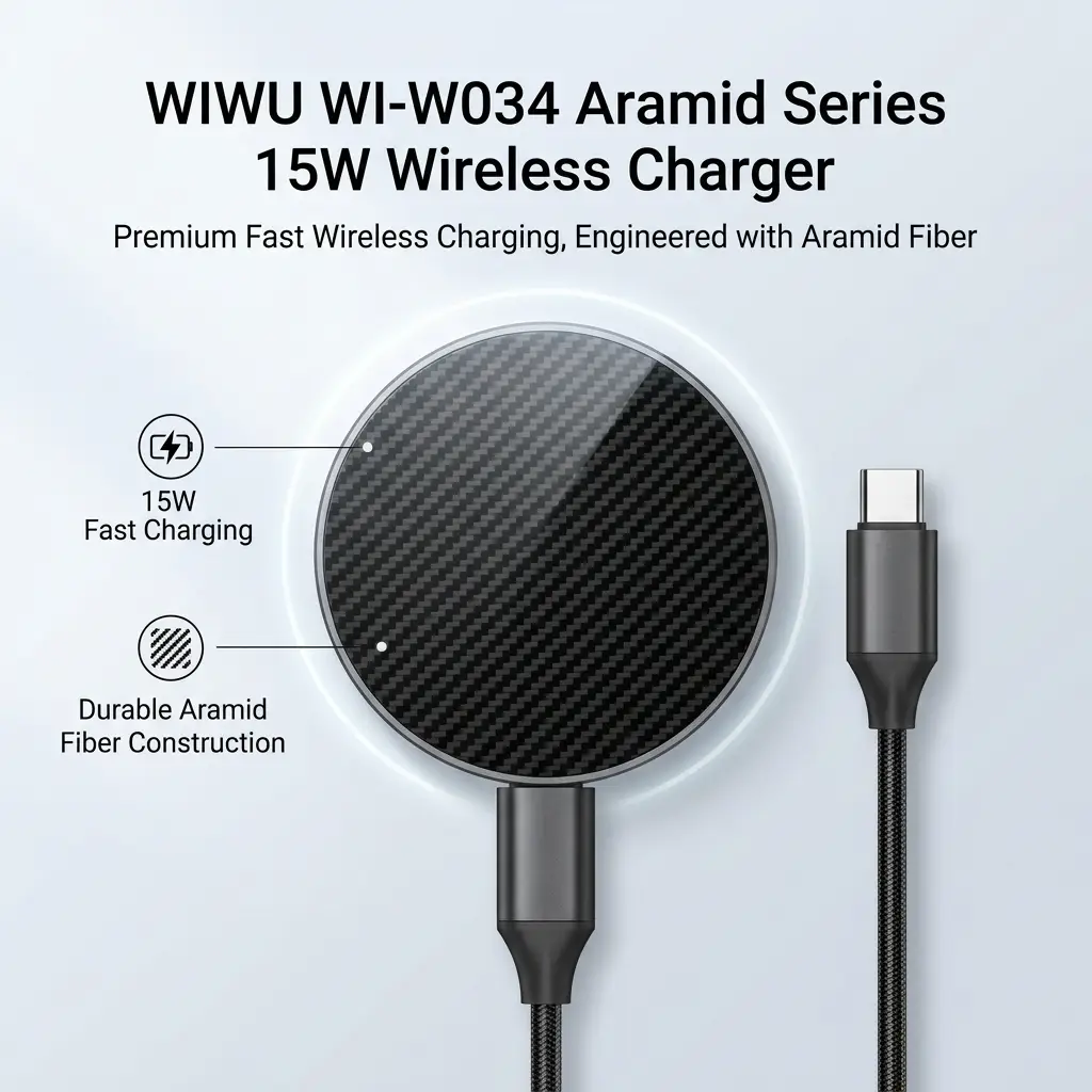 WIWU WI-W034 Aramid Series 15W Wireless Charger - image 1 of 1